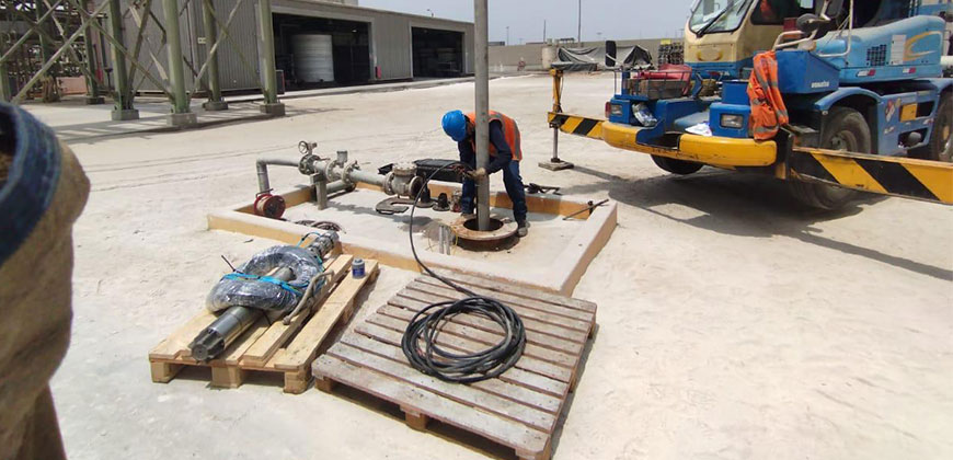 inspección de pozo de agua subterránea